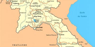 Detaljert kart over laos