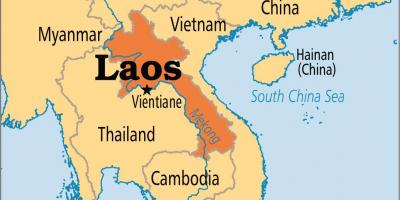 Laos land i verden kart