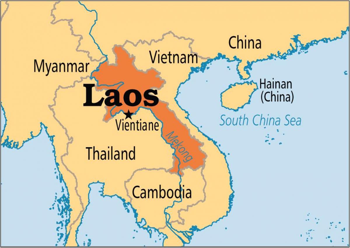 laos land i verden kart