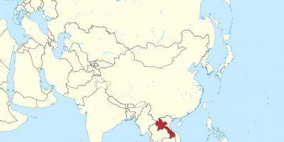 Kart over laos asia