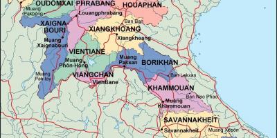 Laos politiske kartet