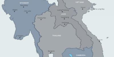 Kart over nord-laos