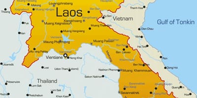 Kart over sepon laos